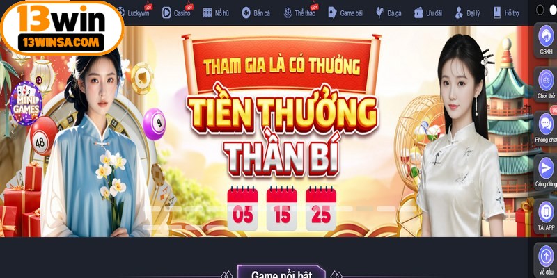 Các chương trình khuyến mãi 13win hot liên tục update hàng ngày